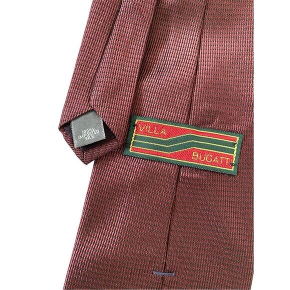 Villa Bugatti Imported Silk Tie Professional Career Office Workwear Business - Picture 4 of 7